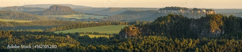 Panorama of the mountains in Saxony switzerland, view of the bastei © Mike Mareen