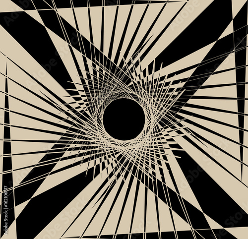 Geometric edgy random shape. Abstract textured design