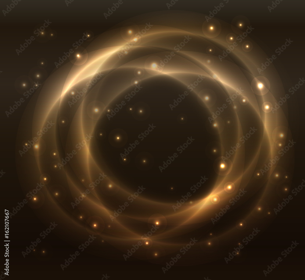 Black Gold Circle Background Gradient