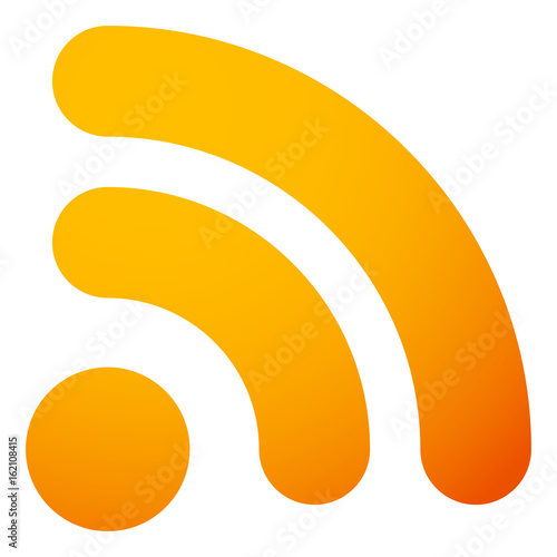 Generic signal or RSS feed icon. Symbol for syndication, wireless communication concepts