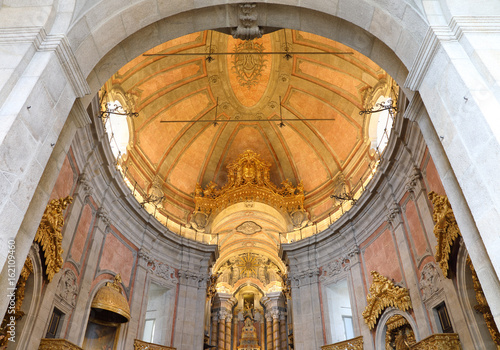 The interior of the dome of the Clerigos Church