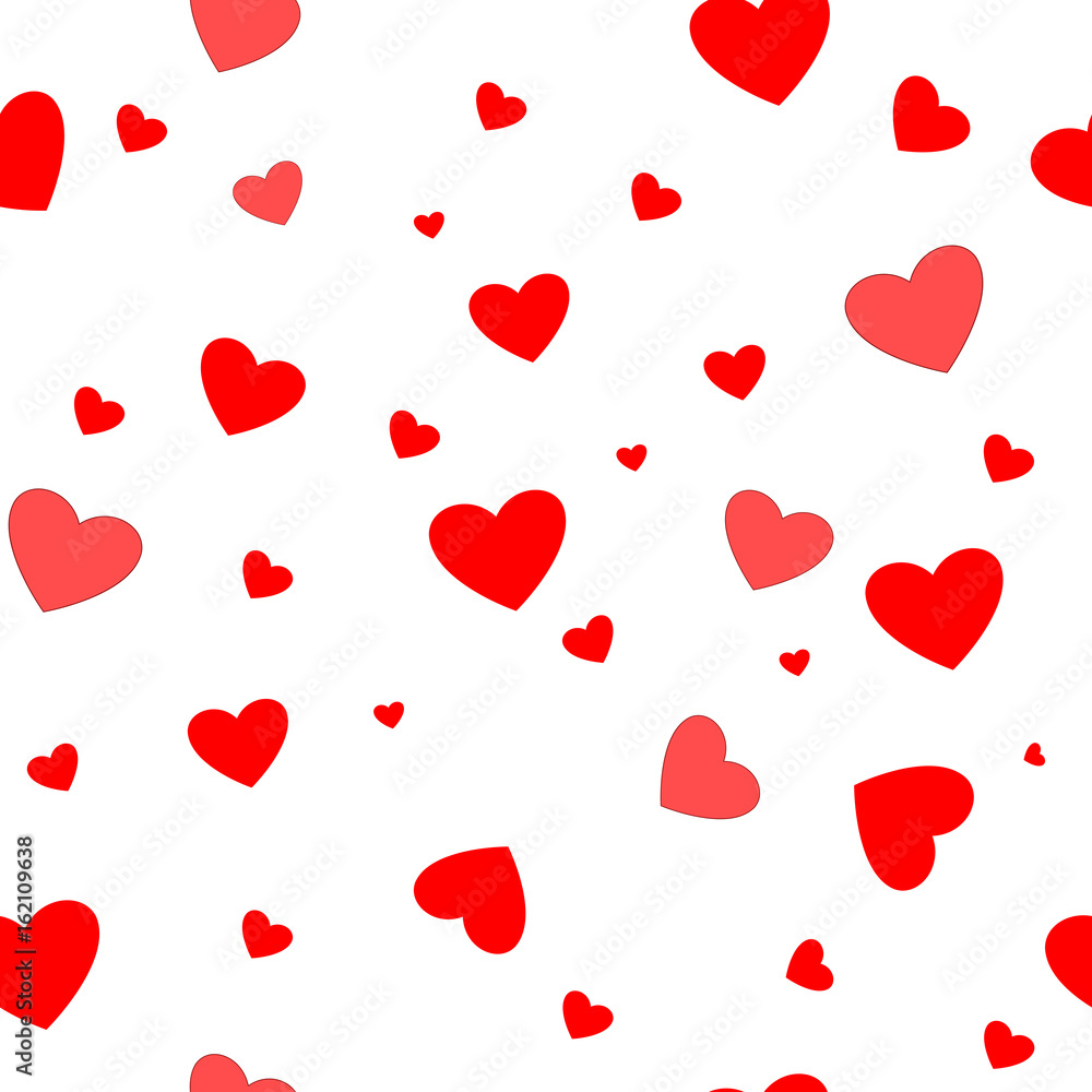 Heart couple seamless pattern