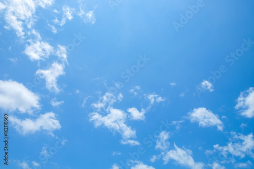 Clouds in the blue sky on a sunny day