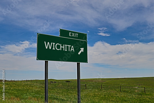 US Highway Exit Sign for Wichita