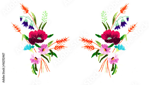 Ukrainian folk embroidery, handmade