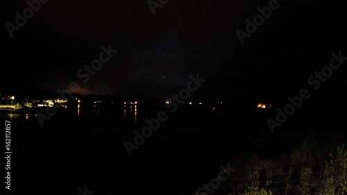 8 Stunden Zeitraffer der Lora Wasserfälle -
 von der Nacht zum Tag - aufgenommen von der Connel Brücke bei Oban, Argyll, Schottland photo