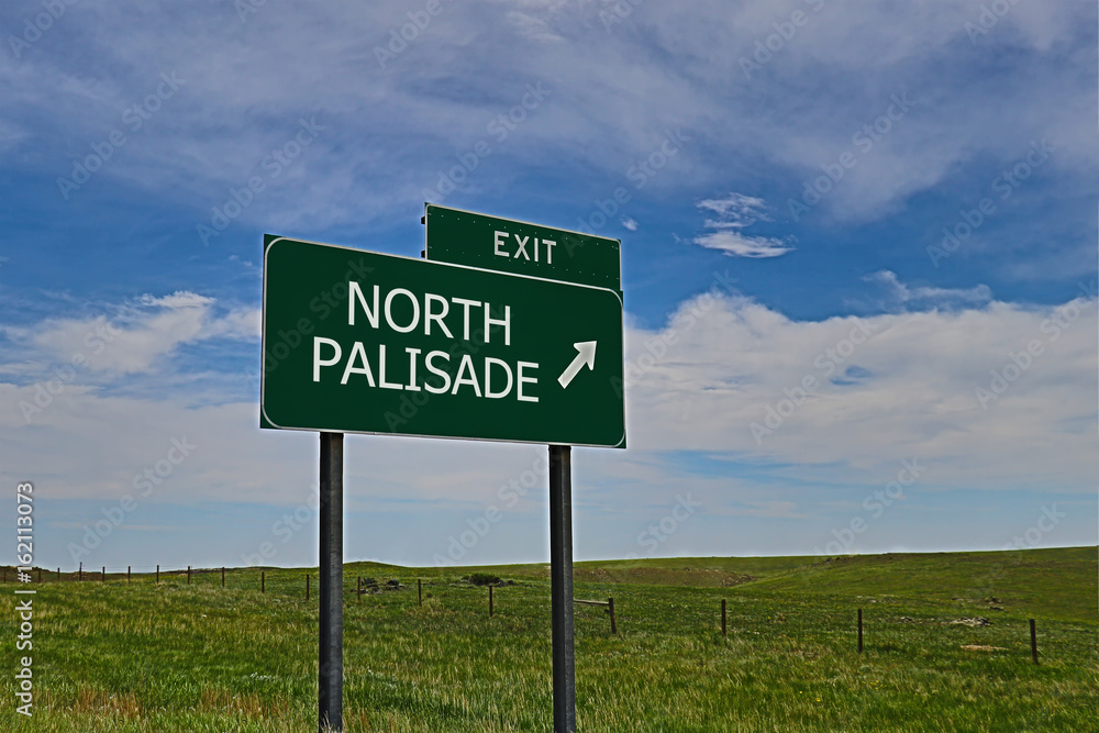 US Highway Exit Sign for North Palisade