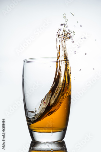 splash of drink from a glass