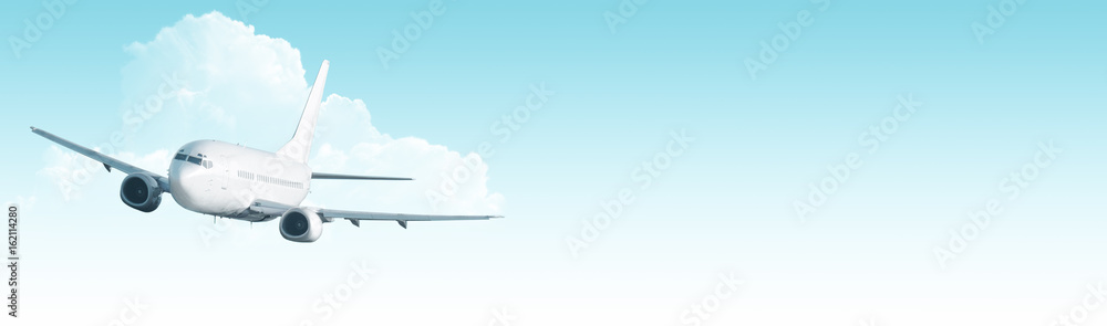 Obraz premium Summer travel by plane.