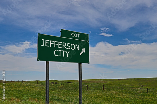 US Highway Exit Sign for Jefferson City