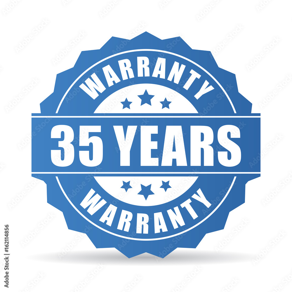 Obraz premium 35 years warranty vector icon