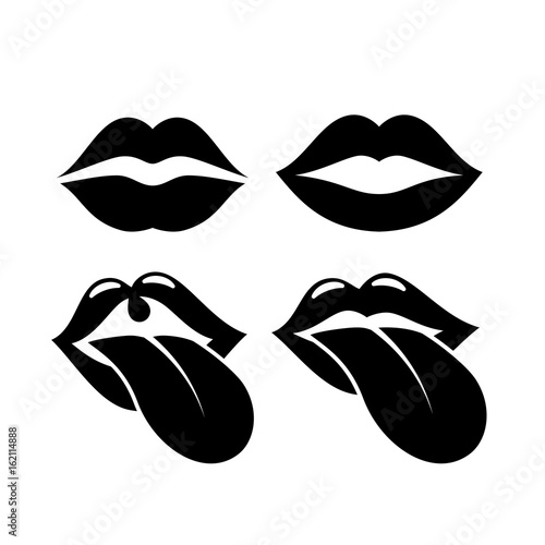 Mouth vector icon set