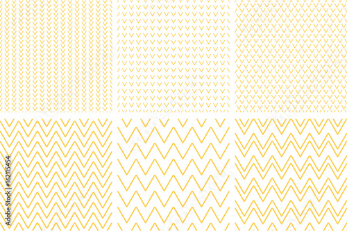 Set of geometric line abstract seamless herringbone and chevron pattern