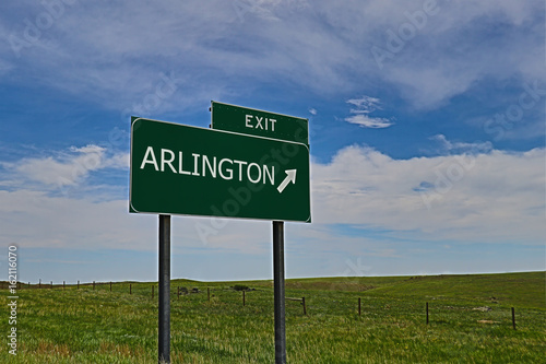 US Highway Exit Sign for Arlington