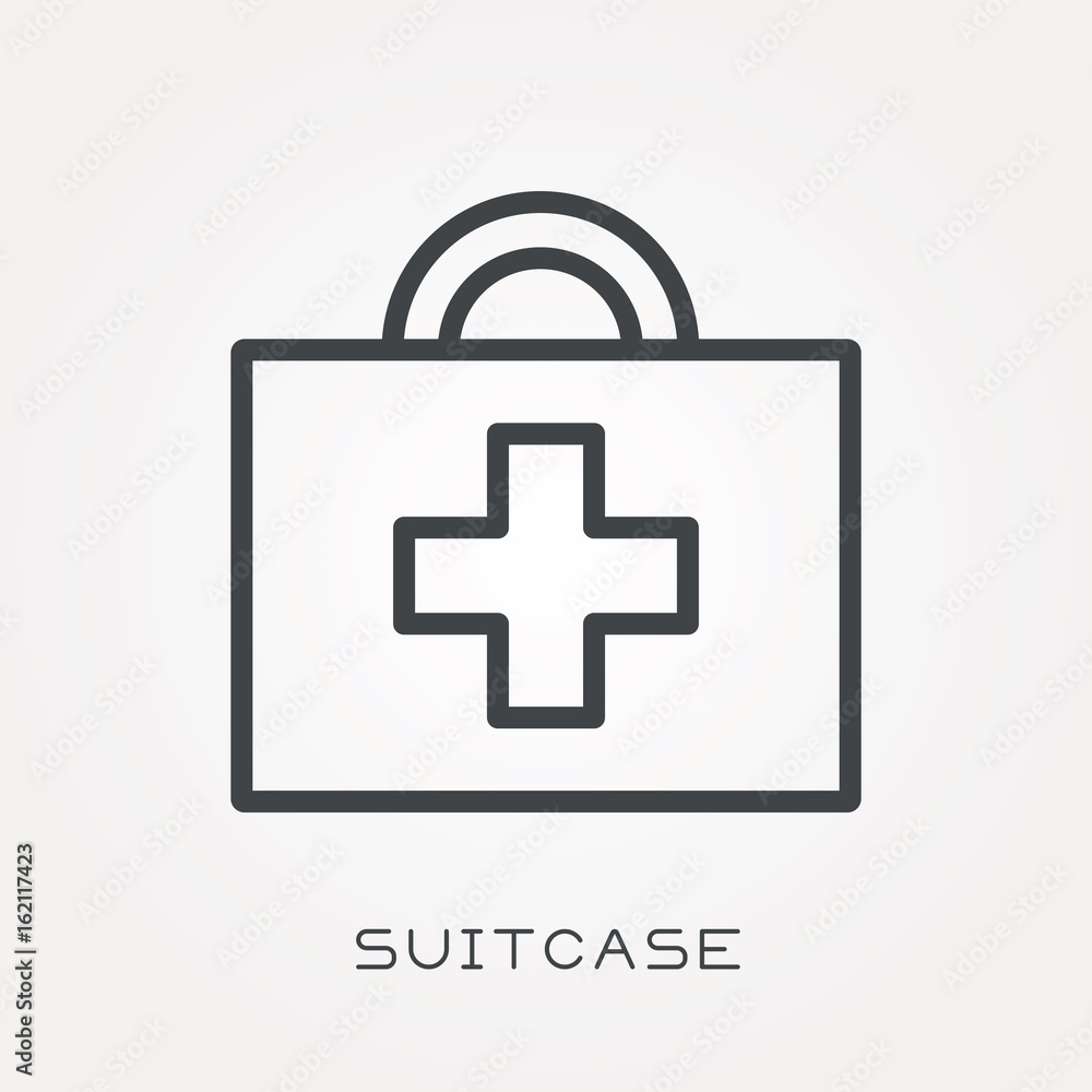 Line icon suitcase Line icon suitcase