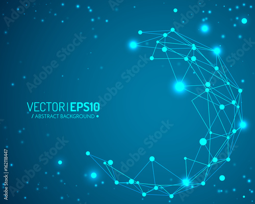 3d geometric vector background for business or science presentation.