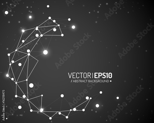 3d geometric vector background for business or science presentation.