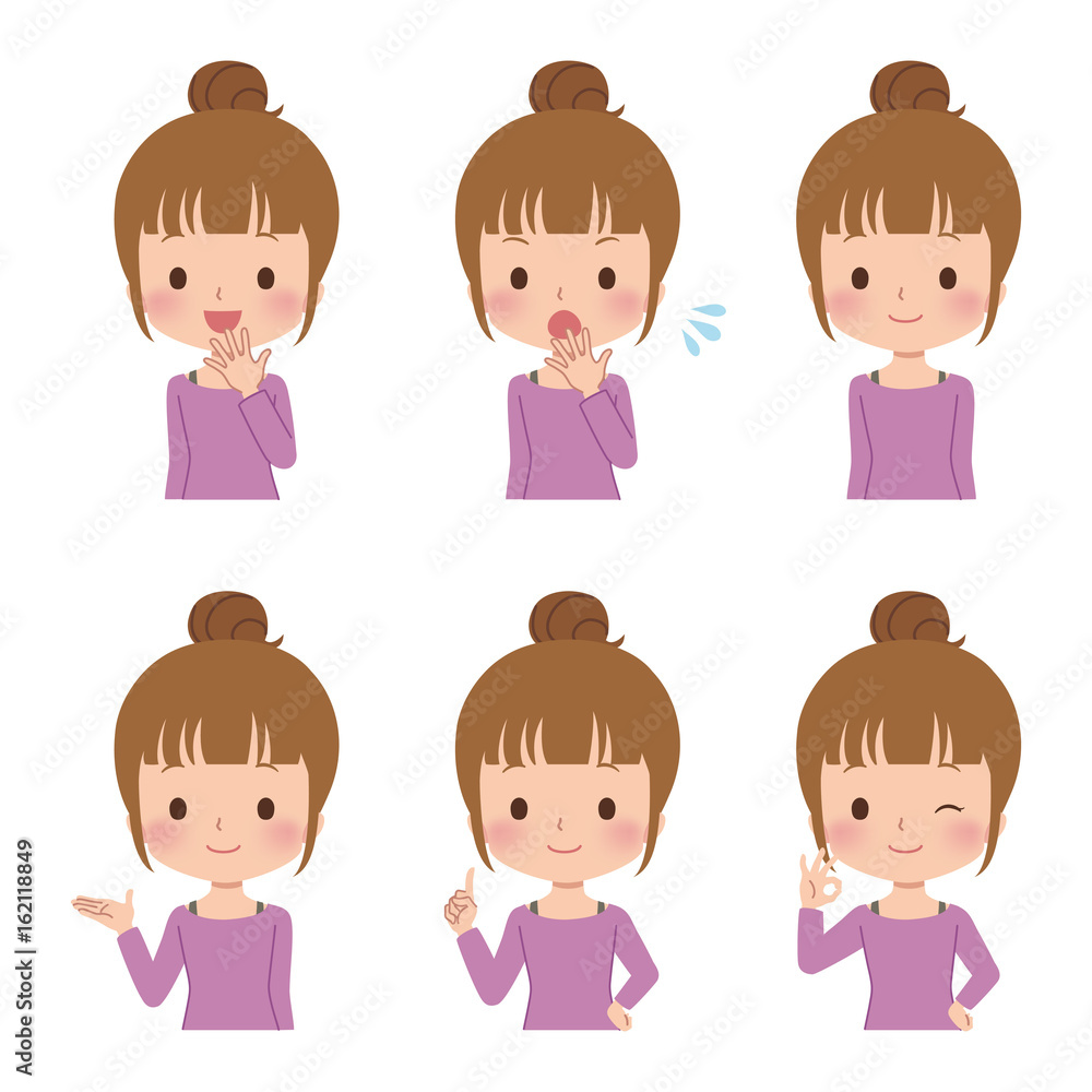 女性 イラスト バリエーション 女性 イラスト バリエーション