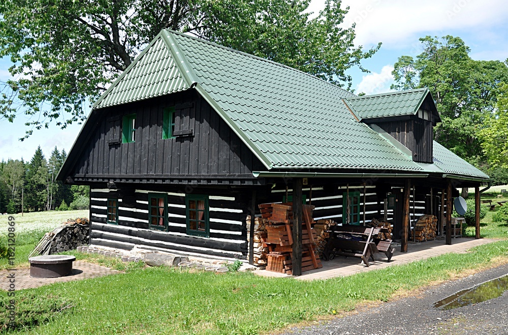 Traditional wooden house in the country
Traditional wooden house in the country