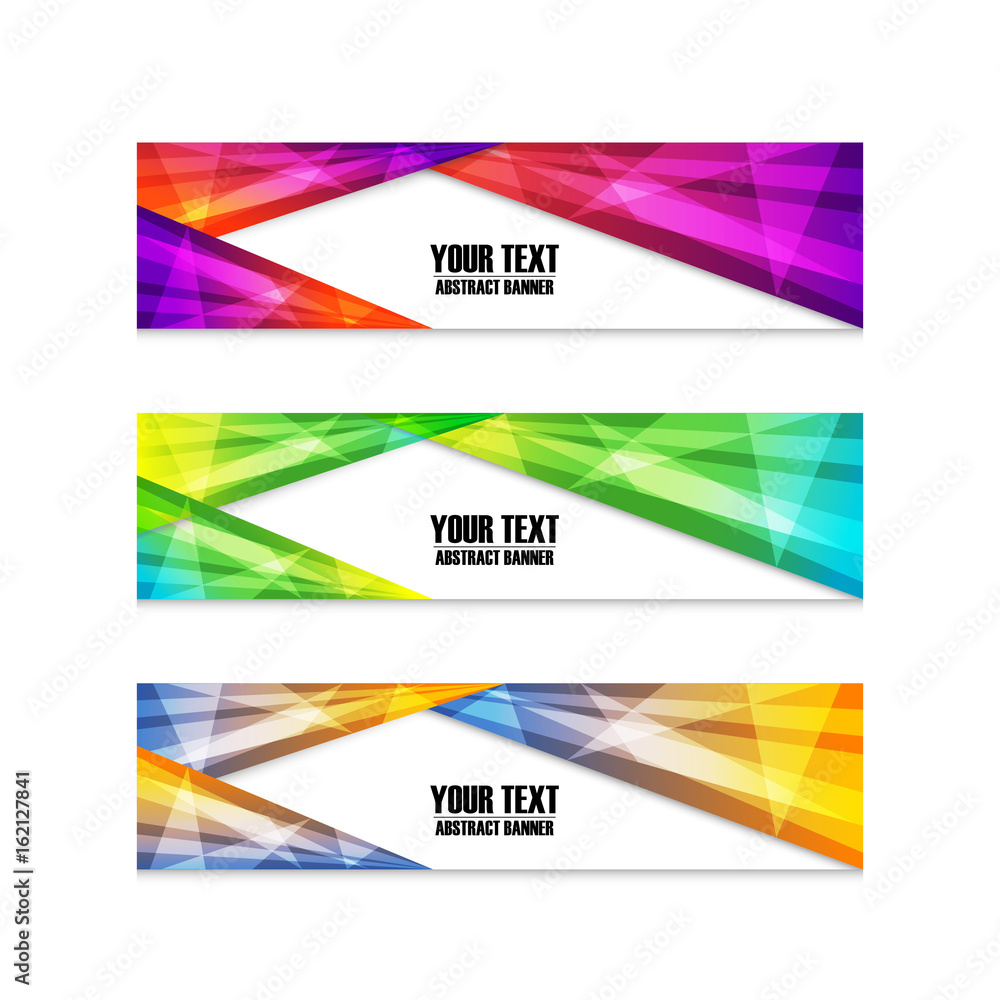 colorful banner set