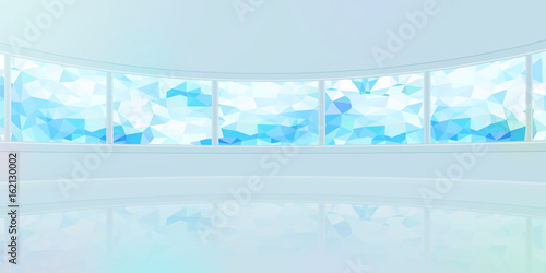 panorama wide background Cubism pattern monitor blue