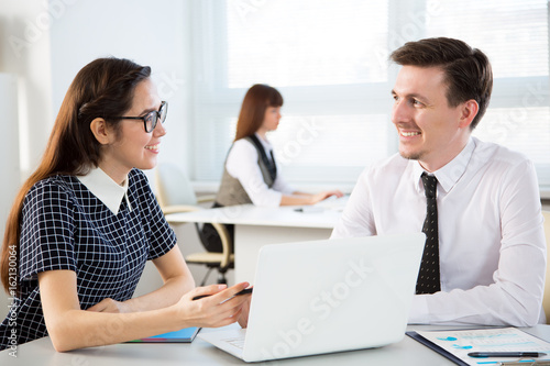 Business people working with computer