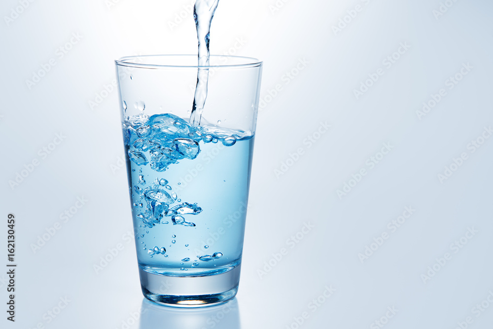 Beautiful splash of blue water Beautiful splash of blue water
