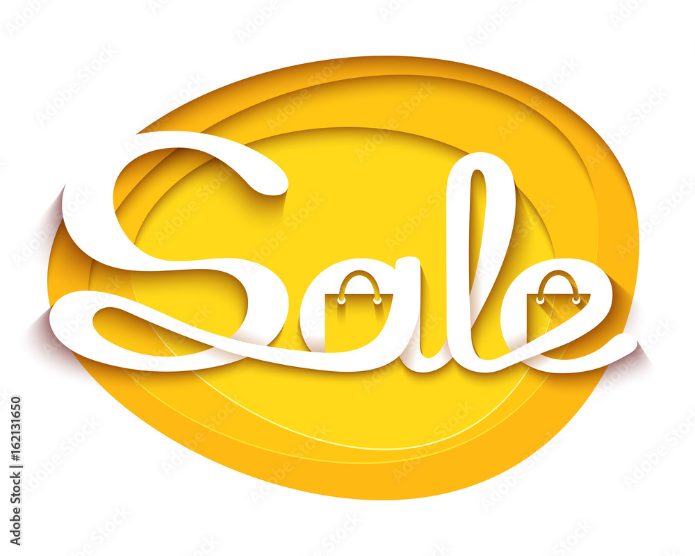Obraz premium Sale banner with calligraphic inscription