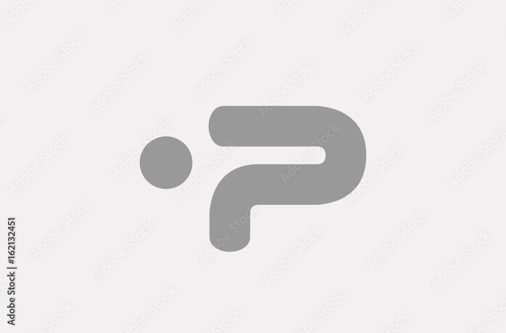 alphabet letter P dot logo icon template company alphabet letter P dot logo icon template company