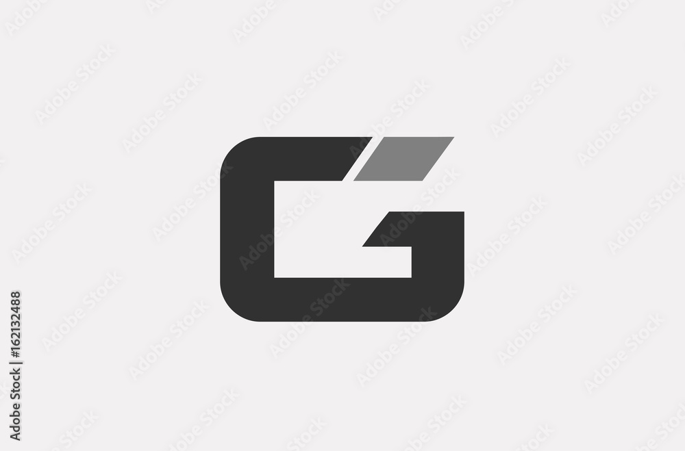 Black white G alphabet letter logo icon template company Black white G alphabet letter logo icon template company