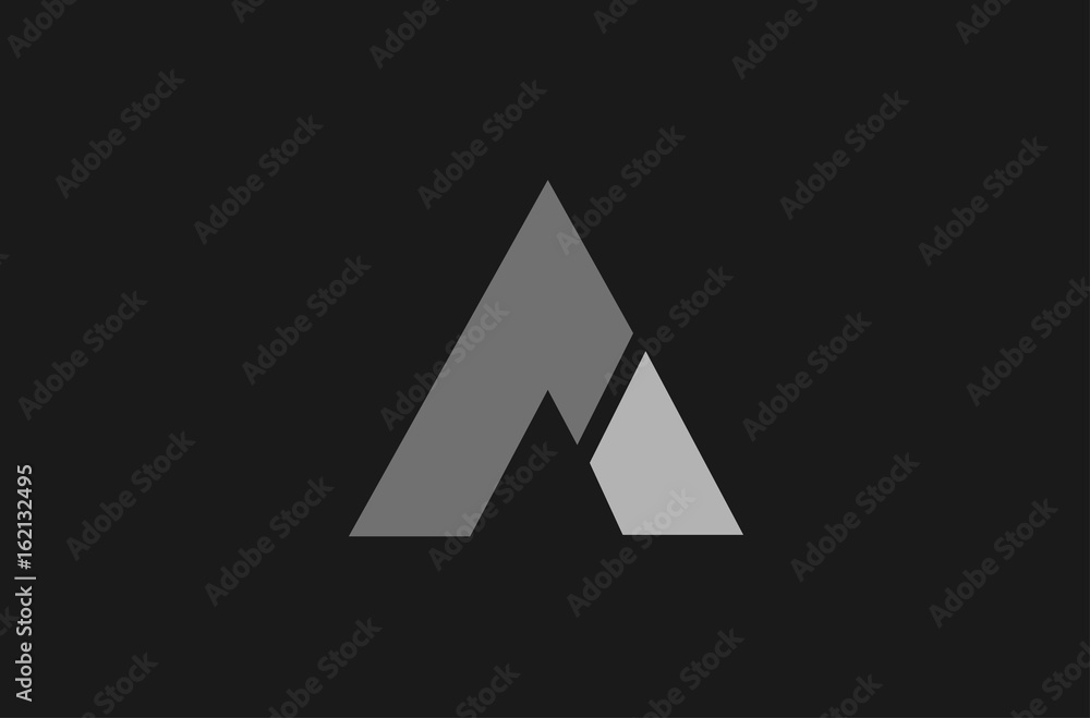 Black grey A alphabet letter logo icon template company Black grey A alphabet letter logo icon template company