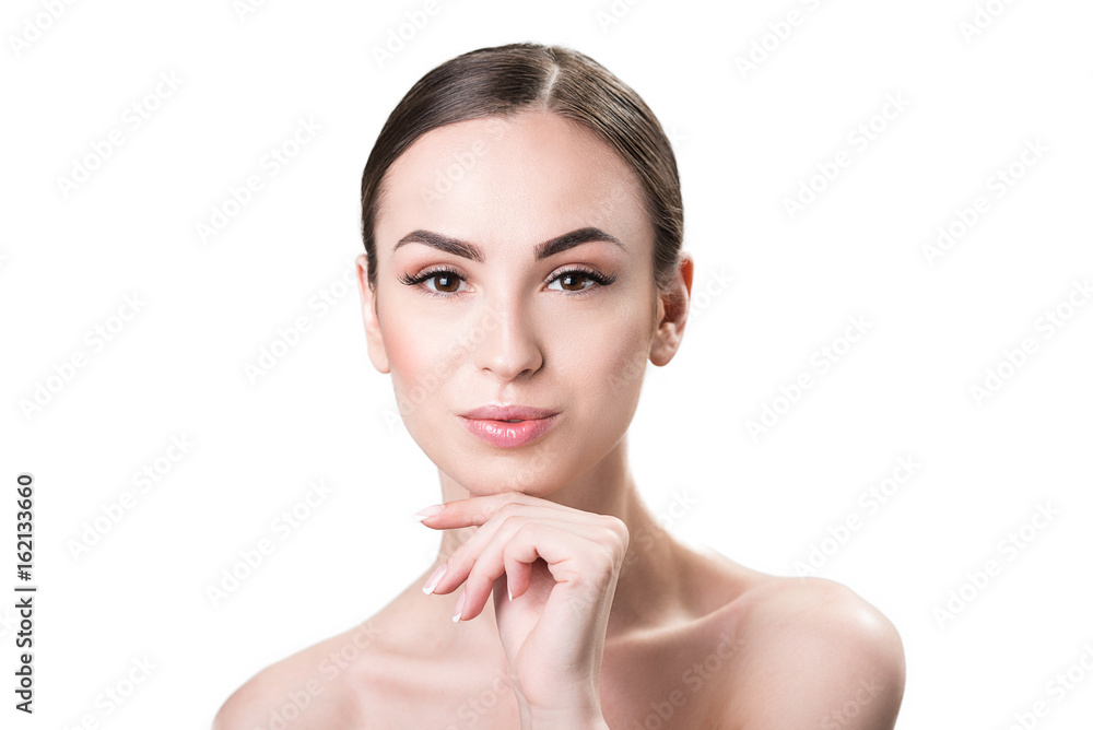 Joyful beautiful girl having perfect make-up Joyful beautiful girl having perfect make-up