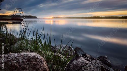 Sunrise in finnish archipelago photo
