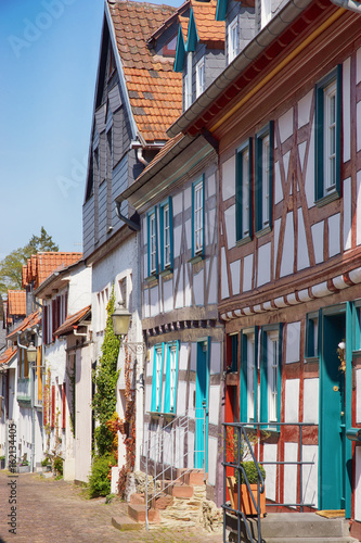 Fachwerkhäuser in der Kreuzgasse in Idstein, Hessen photo