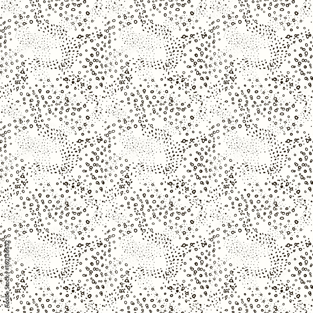 Handmade Texture in Black and White colors with cute and simple drawing elements. Dots and circles for decor.