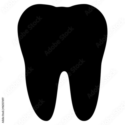 Tooth the black color icon .