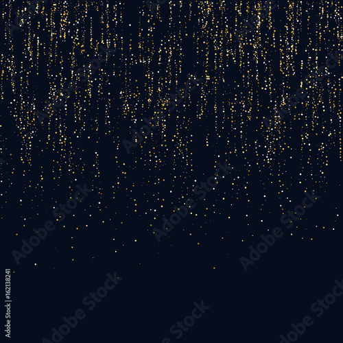 Bright vector illustration Magic rain of sparkling glittery particles lines