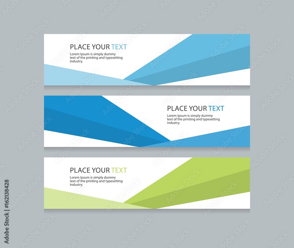 Fototapeta premium flat vector set abstract corporate business horizontal banner design template, and advertising banner layout template