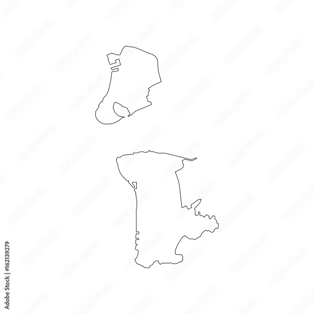 Macau map outline Stock Vector | Adobe Stock