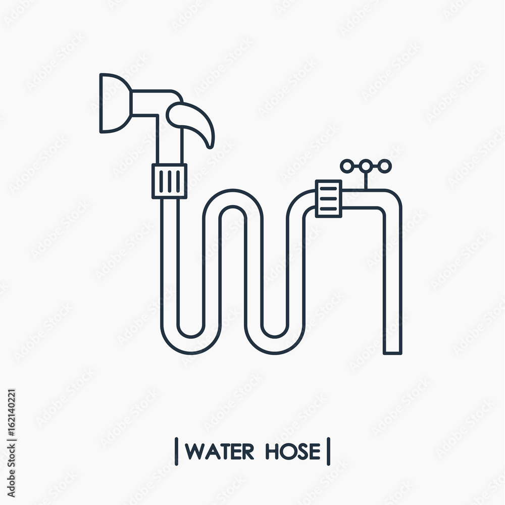 Water hose outline icon Water hose outline icon