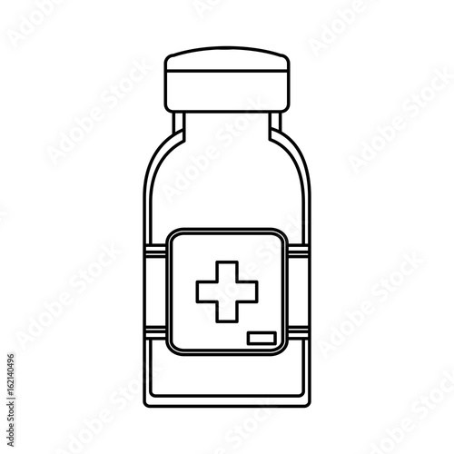 isolated medicine liquid bottle