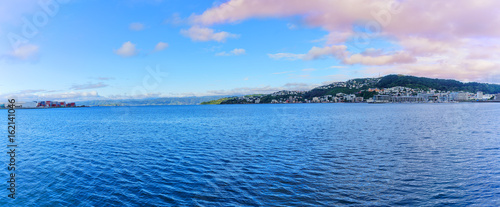 Panoramic image of Wellington habour , capital of New Zealand , North Island of New Zealand