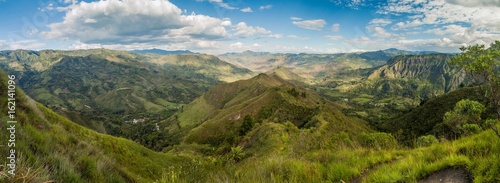 Panorama of a valley in Cauca region of Colombia, near San Andres de Pisimbala photo