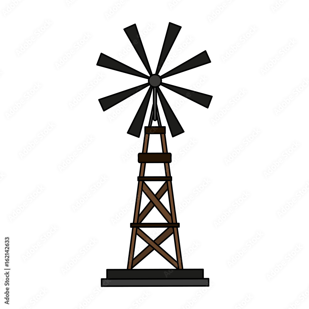 Windmill vector illustration Windmill vector illustration