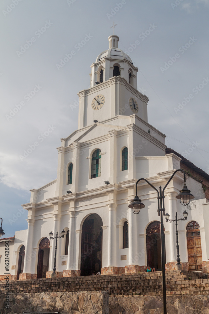 Nuestra Senora de las Nieves church in Los Santos village, Santander department, Colombia