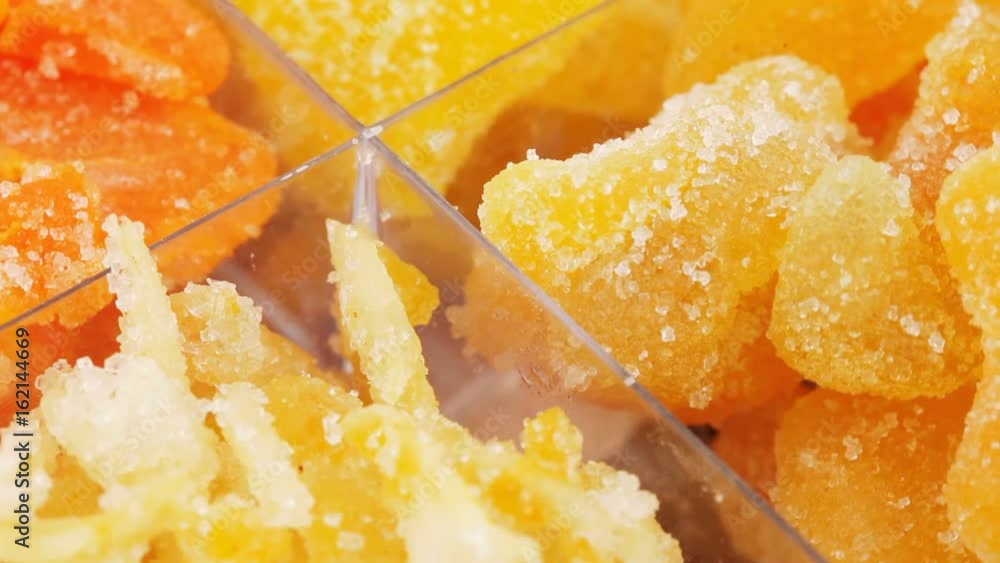 Mixture of four candied fruits Mixture of four candied fruits