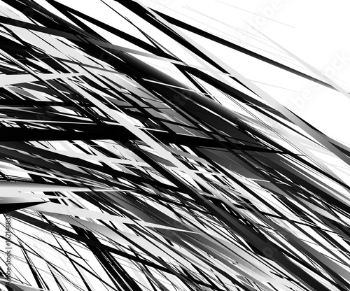 Edgy texture with chaotic, random lines. Abstract geometric illustration