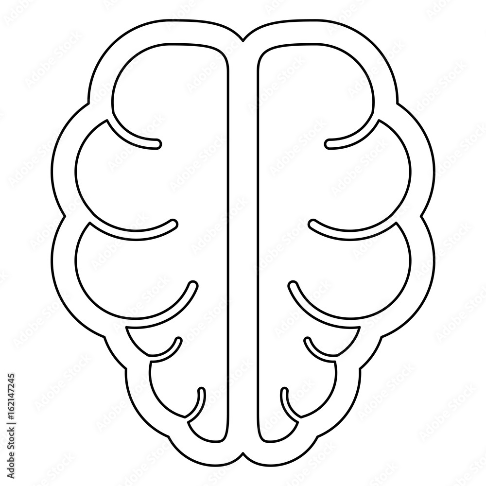 Brain the black color icon . Brain the black color icon .