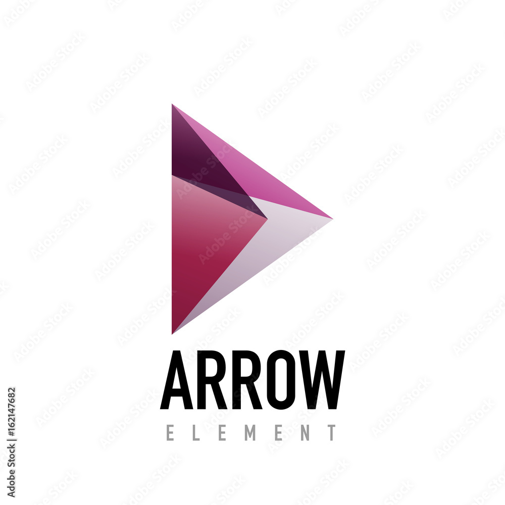 Vector arrow geometric design logo Vector arrow geometric design logo