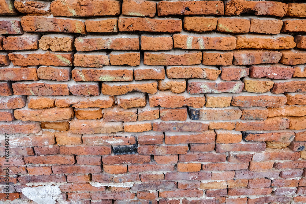 Obraz premium Background of red brick wall pattern texture. Great for backdrop.